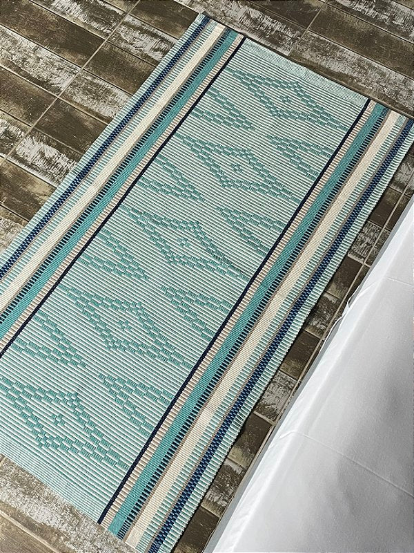 Tapete Curadoria Médio Tribo azul 77 x 140 cm