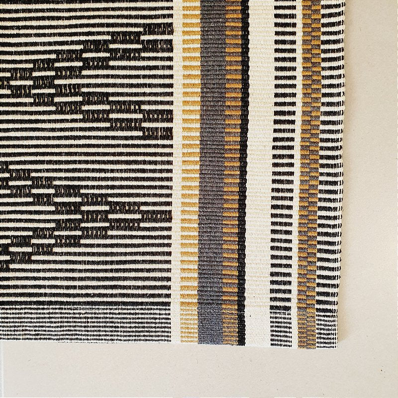 Tapete Curadoria Médio Tribo preto 77 x 140 cm