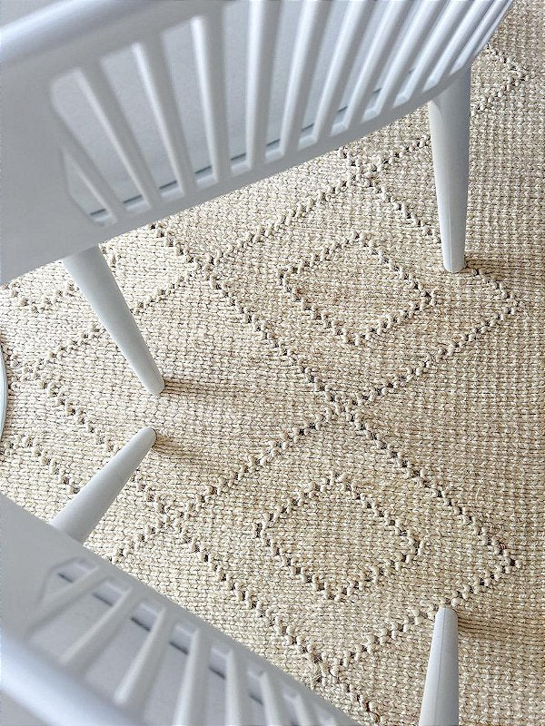 Tapete artesanal em sisal natural 150 X 200 cm