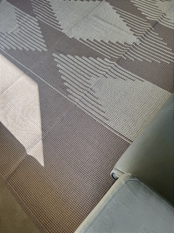 Tapete artesanal algodão maxi areia com cru 200 x 250 cm