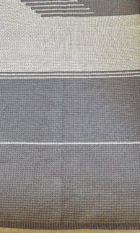 Tapete artesanal algodão clássico duplo cinza com cru 200 x 300 cm