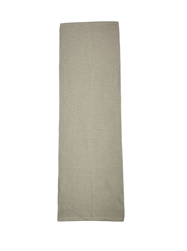 Tapete passadeira de linha liso cru 50 x 150 cm