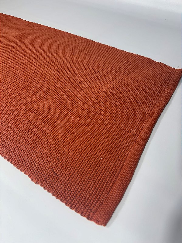 Tapete passadeira de linha liso terracota 50 x 150 cm