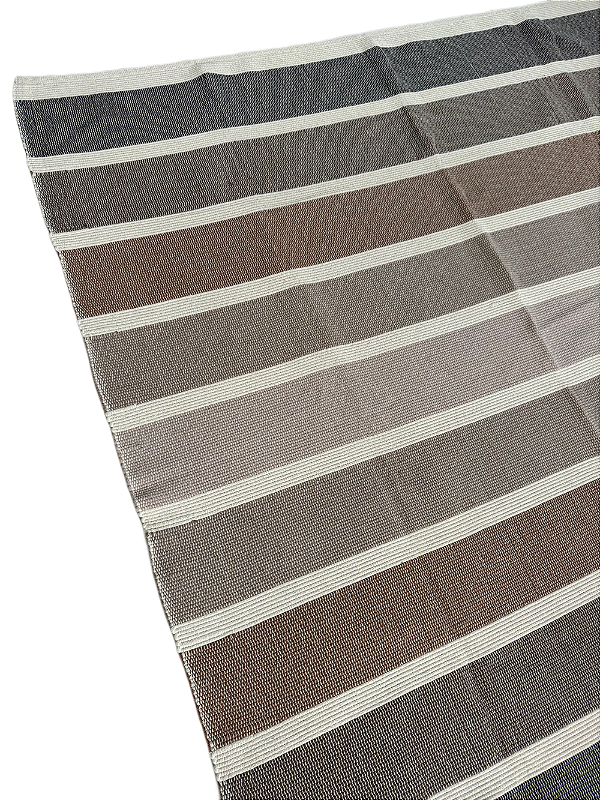Tapete artesanal algodão degradê Warm 150 x 150 cm