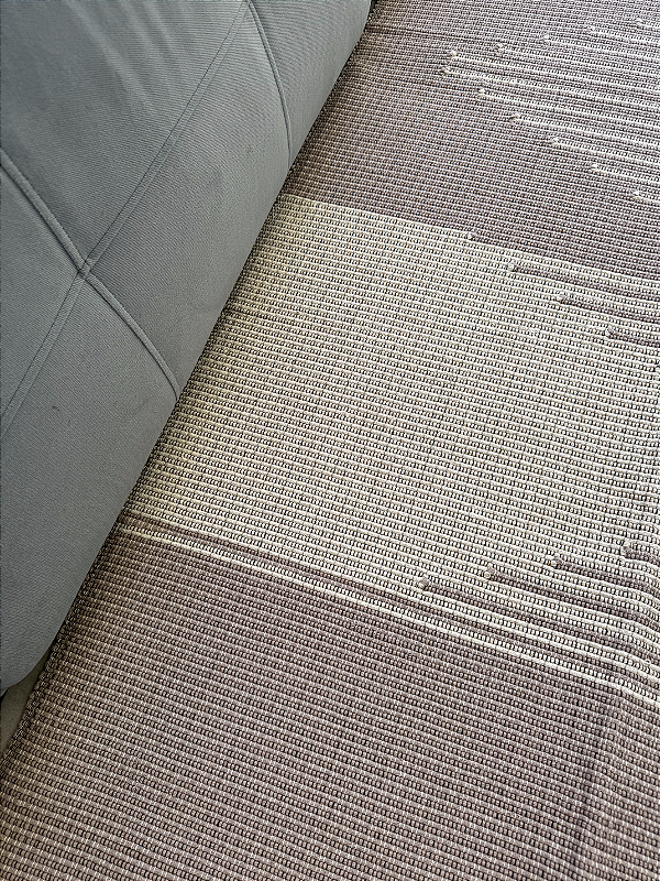 Tapete artesanal algodão maxi areia com cru 200 x 250 cm
