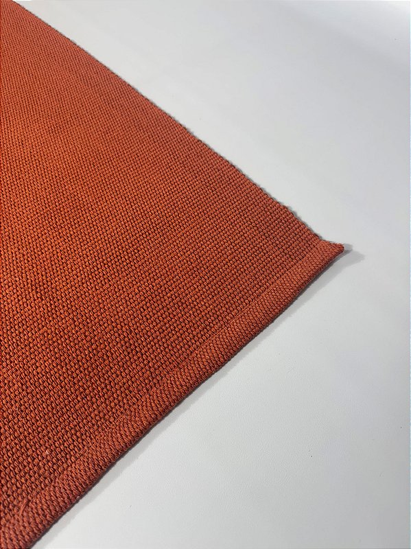 Tapete passadeira de linha liso terracota 50 x 150 cm