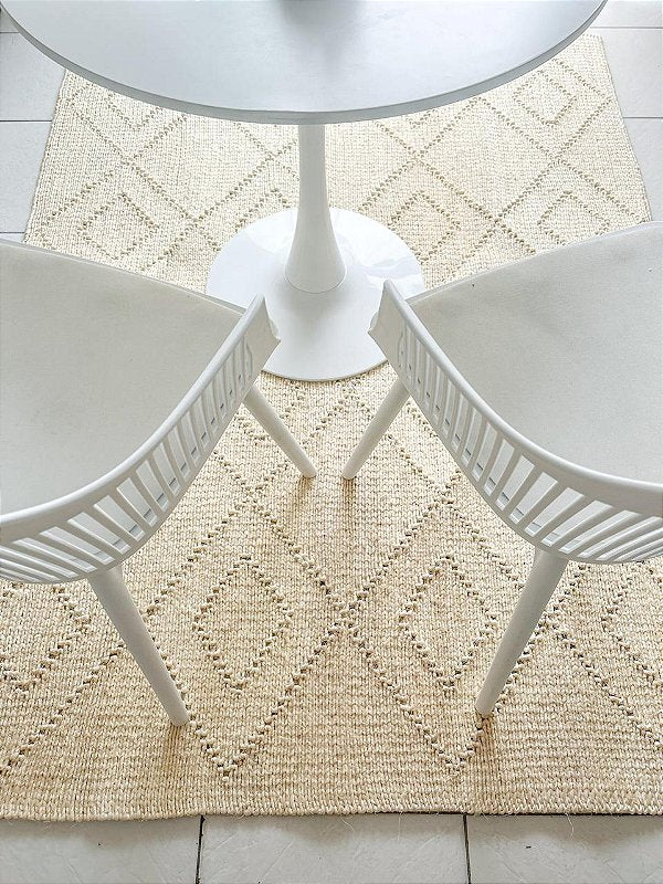 Tapete artesanal em sisal natural 150 X 200 cm