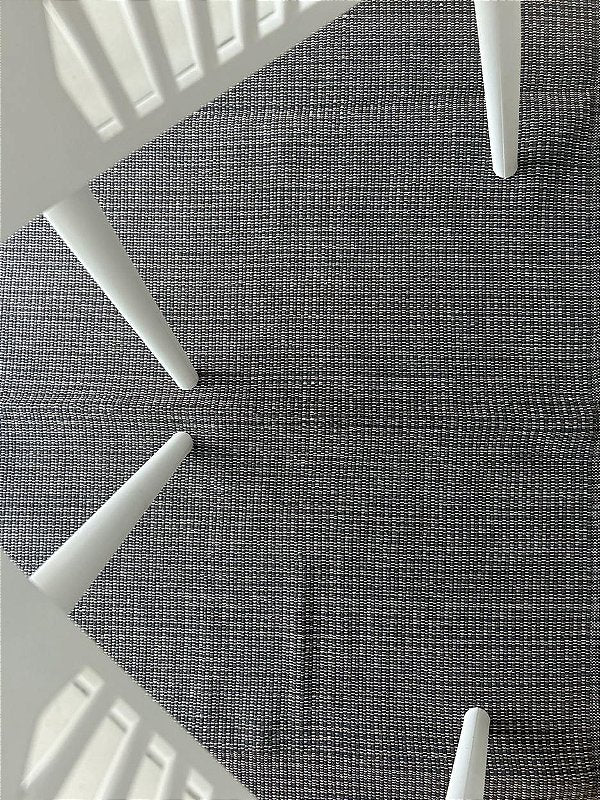 Tapete artesanal algodão quadrado preto liso 150 x 150 cm