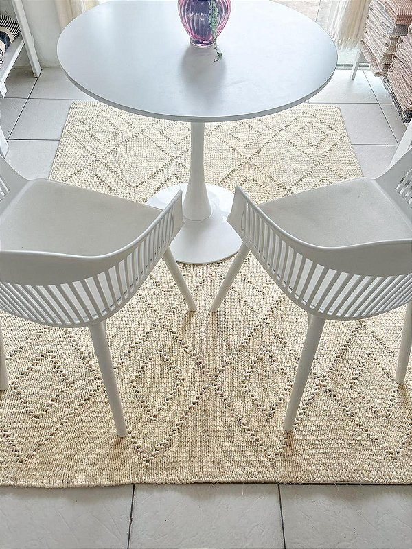 Tapete artesanal em sisal natural 150 X 200 cm