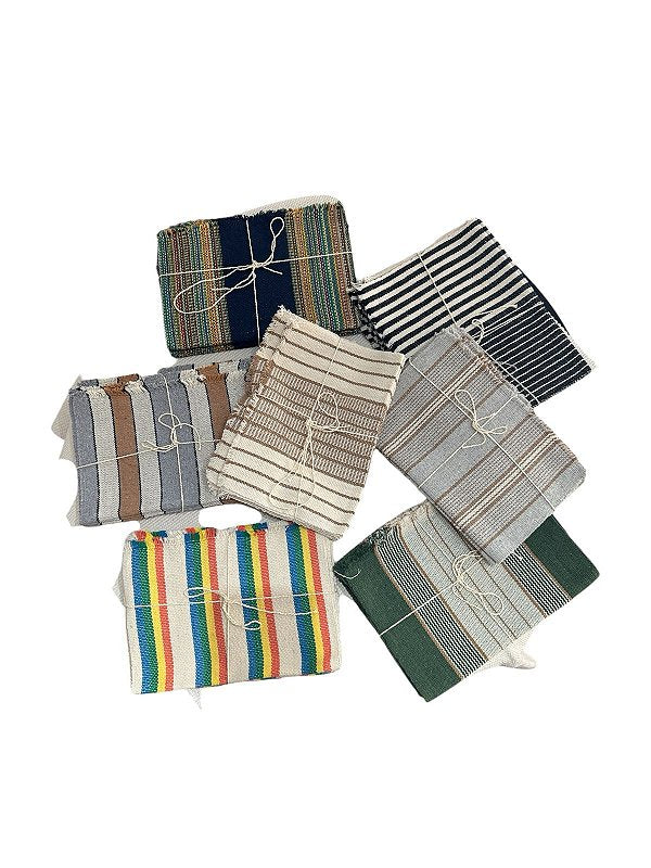 Conjunto Americano Artesanal azul com 7 peças