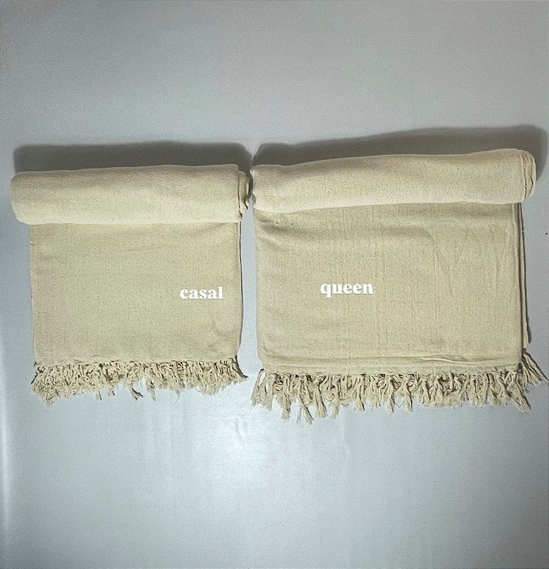 Colcha basic crua casal