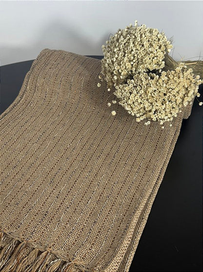 Manta sofá caramelo