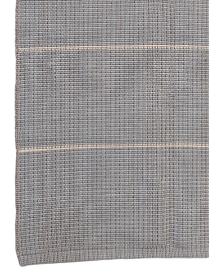 Tapete artesanal algodão slim cinza com cru 150 x 280 cm