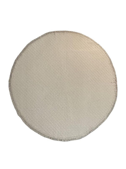 Tapete Redondo franjinha Cru 2m