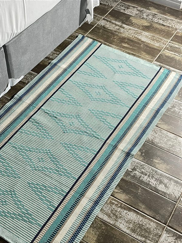 Tapete Curadoria Médio Tribo azul 77 x 140 cm