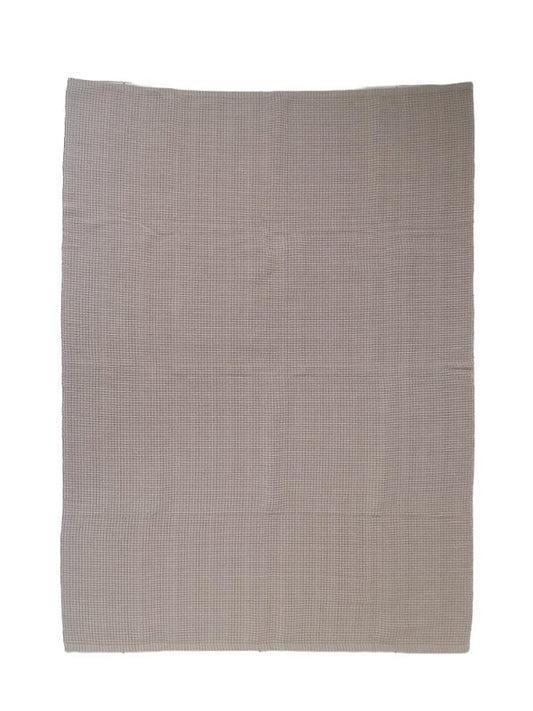 Tapete artesanal algodão clássico capuccino liso 150 x 200 cm