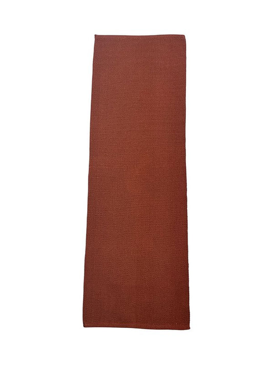 Tapete passadeira de linha liso terracota 50 x 150 cm