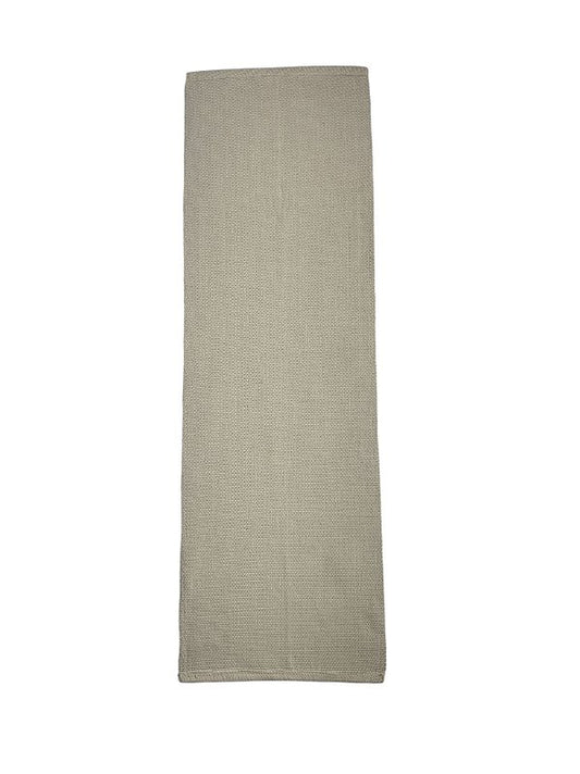 Tapete passadeira de linha liso cru 50 x 150 cm