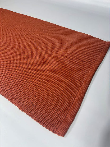Tapete passadeira de linha liso terracota 50 x 150 cm