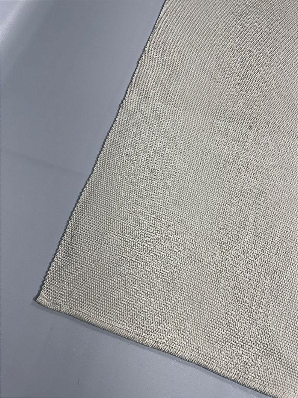 Tapete passadeira longa cru lisa 50 x 200 cm