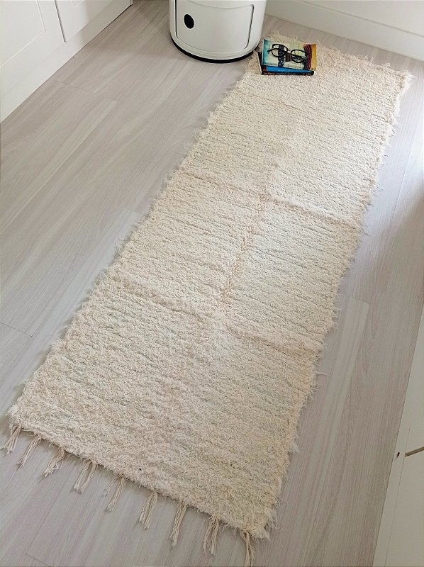 Passadeira Felpuda cru 50 x 150 cm