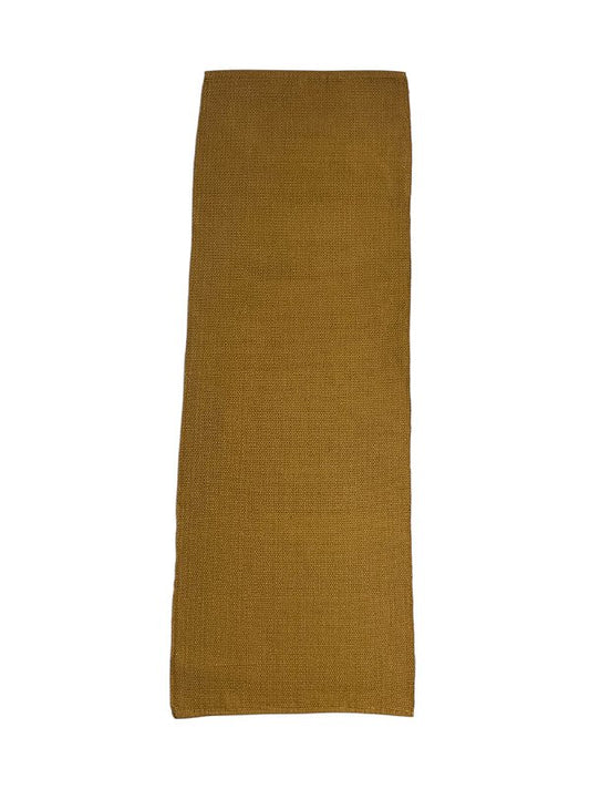 Tapete passadeira de linha liso mostarda 50 x 150 cm