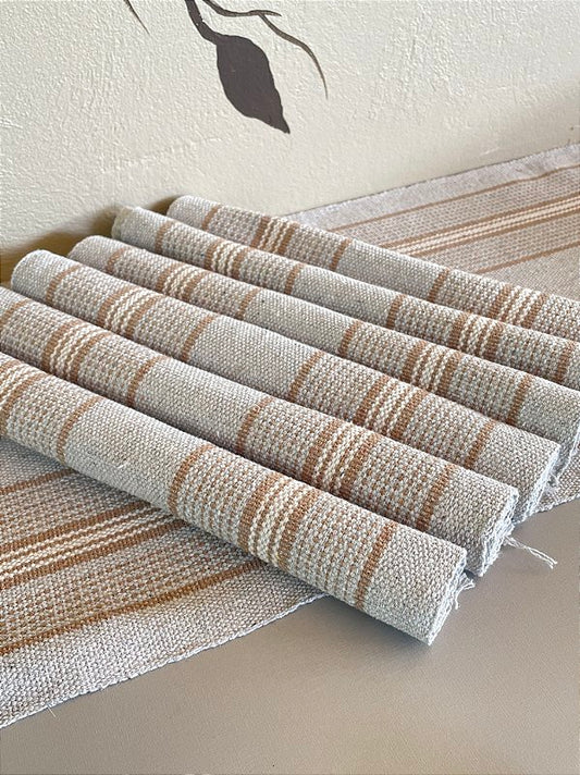 Conjunto Americano Artesanal cinza com 7 peças