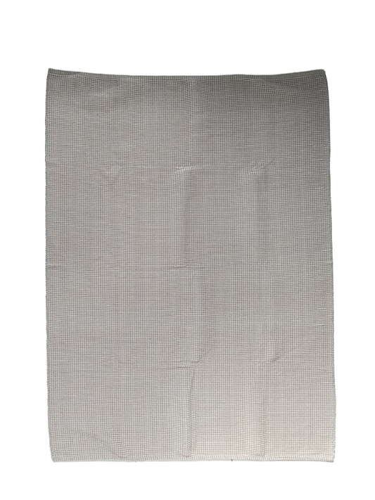 Tapete artesanal algodão clássico cinza liso 150 x 200 cm