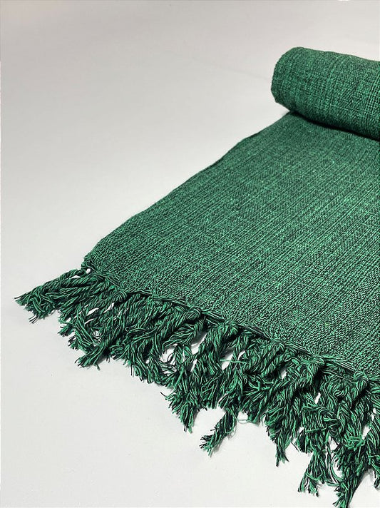 Colcha basic de casal verde mescla