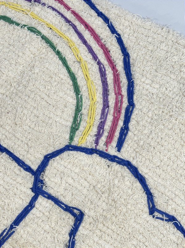 Tapete Felpudo Lúdico Amarelinha azul 100x150